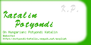 katalin potyondi business card